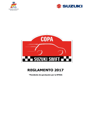 *pendiente de aprobacin por la rfeda