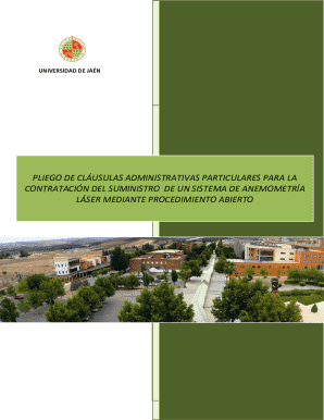 Anexos al pliego tipo de clasulas administrativas para