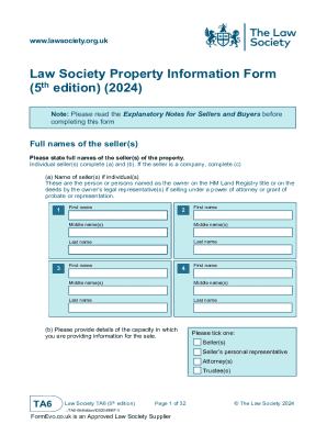 TA6(N) Law Society Property Information Form (TA6) 5th ...