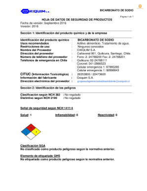 Bicar z seccin 1. identificacin de la sustancia o la ...
