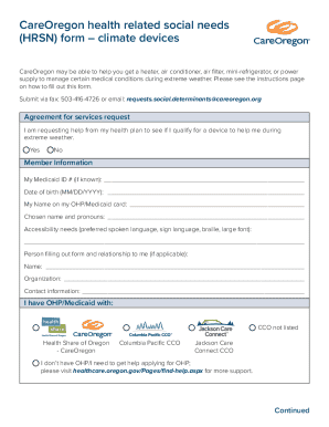 OHP HRSN Eligibility form