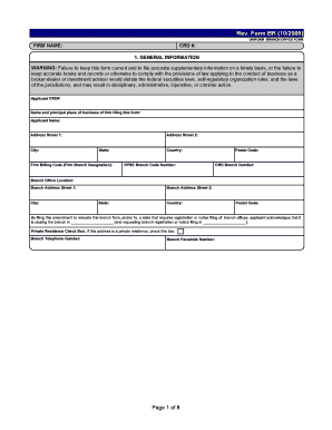 Uniform Branch Office Registration Form BR