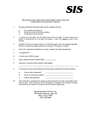 Companion Life Insurance Agent Appointment Application