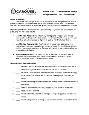 Medical Office Manager Job Description