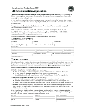 CHPC Examination Application