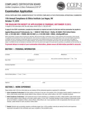 CCEP-I Examination Application