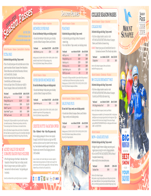 Mount Sunapee College Season Pass Agreement