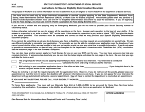 Connecticut Special Eligibility Determination Document