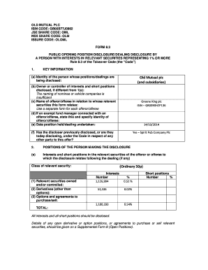 15 Oct 2014 - Form 8 3 Disclosure Greene King