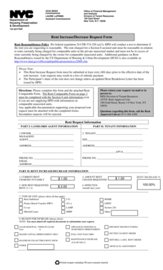 Rent Increase/Decrease Request Form