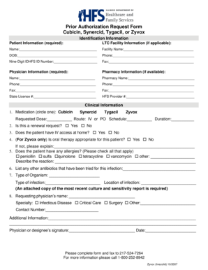 Prior Authorization Request Form
