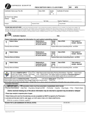 Prescription Drug Claim Form