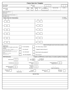 Cluster Interview Template