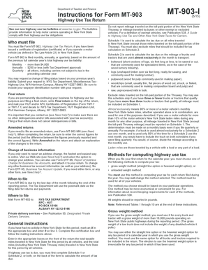 New York Highway Use Tax Return