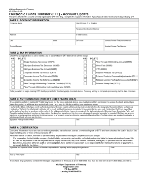 Michigan EFT Account Update Form