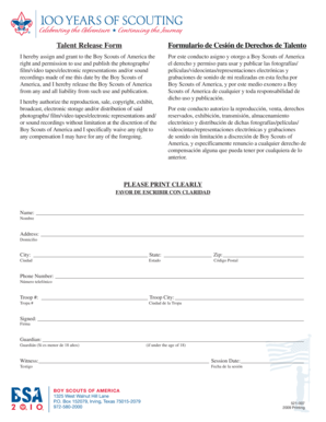 Talent Release Form