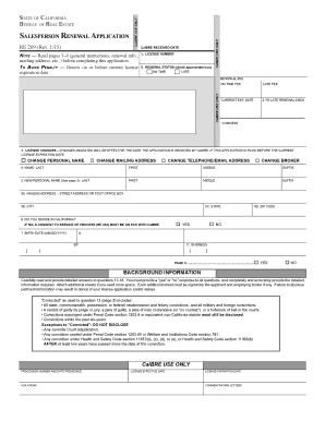 California Real Estate Salesperson Renewal Application