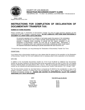 Declaration of Documentary Transfer Tax