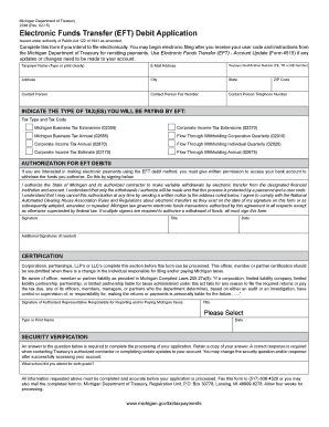 Michigan EFT Debit Application