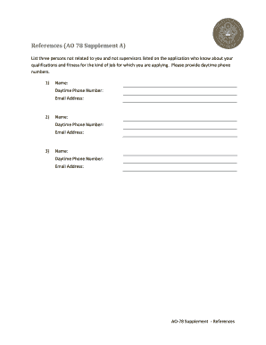 AO-78 Supplement - References
