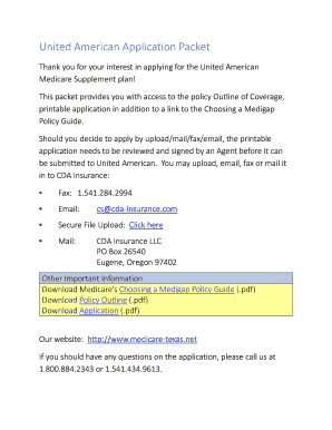 Medicare Supplement Insurance Application