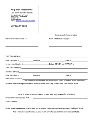 Illinois Warranty Deed