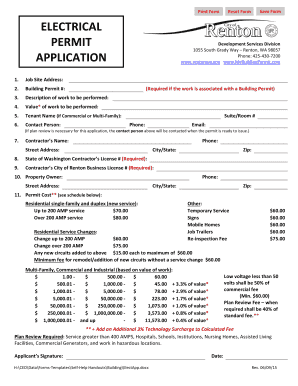 Electrical Permit Application