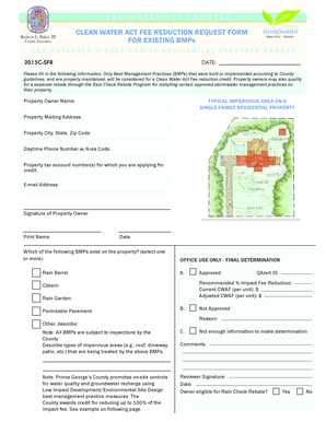Clean Water Act Fee Reduction Request Form