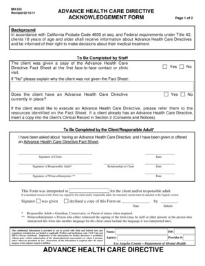 California Advance Health Care Directive
