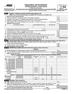 IRS Form 4562 Depreciation and Amortization