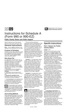 Instructions for Schedule A (Form 990 or 990-EZ)
