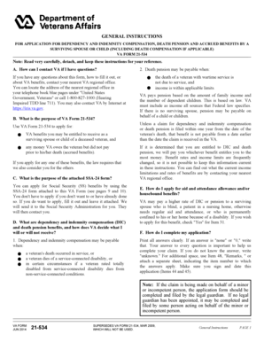 VA Form 21-534 Application