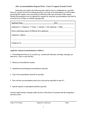 ADA Accommodations Request Form