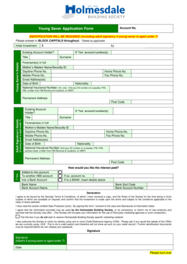Young Saver Application Form - theholmesdale co