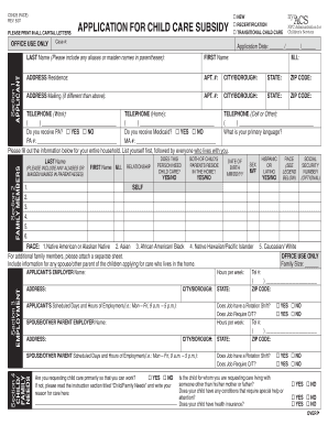 NYC Child Care Subsidy Application