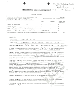 Residential Lease Agreement