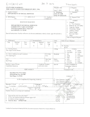 Fire Safety Inspection Request