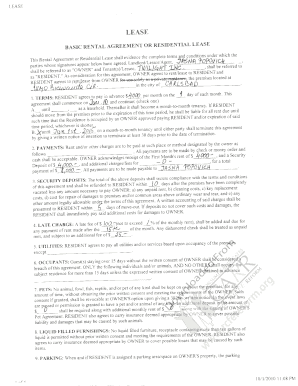 Basic Residential Lease Agreement