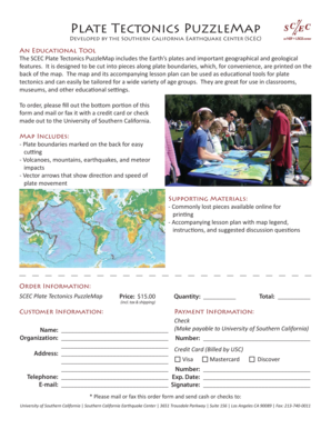 SCEC Plate Tectonics PuzzleMap