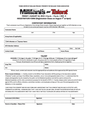 Mililani's Got Talent Registration Form 2015 - Mililani Town ... - mililanitown