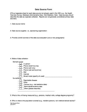 Data Source Form