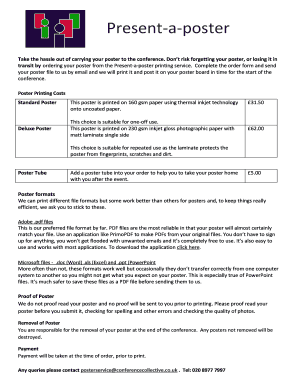 Present-a-poster Order Form