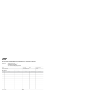Commercial Driving Performance Evaluation Route Form