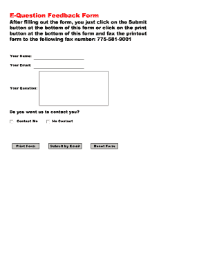 E-Question Feedback Form