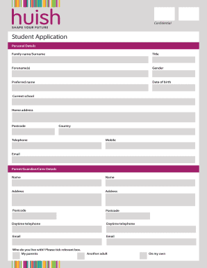 Student Application Form