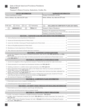 Rhode Island Form K-1