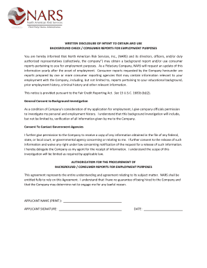 Background Check Consent Form