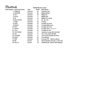 Principal Information Form