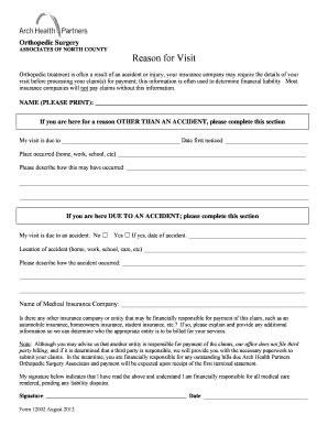 Orthopedic Surgery New Patient Forms