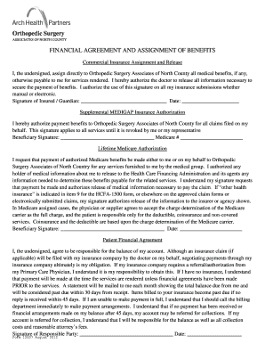 Orthopedic Surgery Financial Agreement